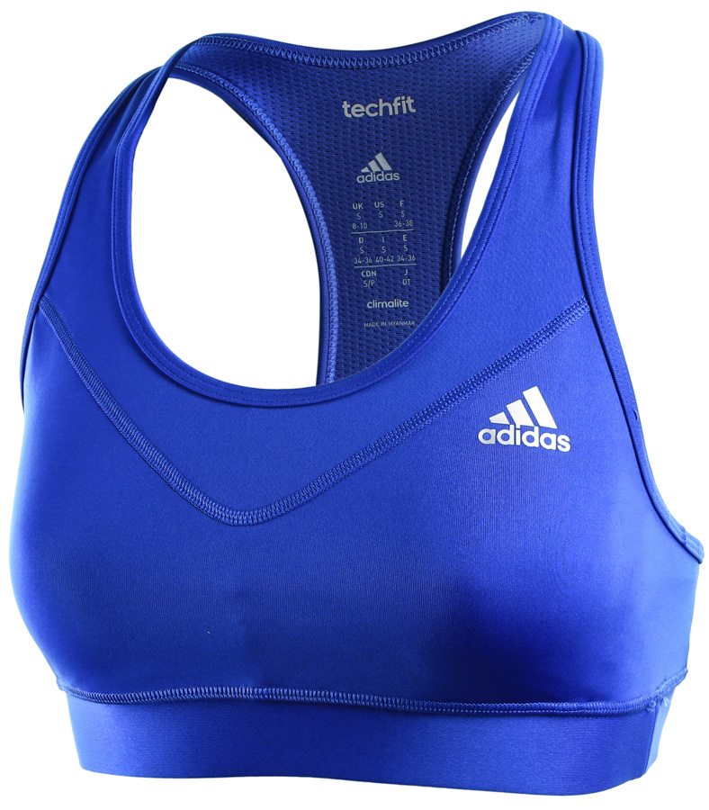 Adidas TechFit Bra Solid Blue - Ubrania damskie squash - sklep ...