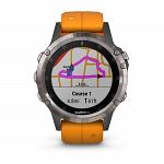 Garmin Fenix 5 Plus Sapphire Titanium / Orange Band