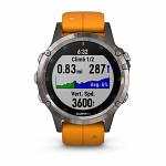 Garmin Fenix 5 Plus Sapphire Titanium / Orange Band