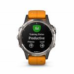 Garmin Fenix 5 Plus Sapphire Titanium / Orange Band