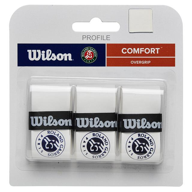 Wilson Roland Garros Profile Overgrip 3-Pack White / Blue